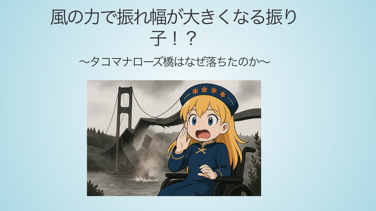 風で橋が揺れる！？タコマナローズ橋崩落事故から学ぶ振動の物理のサムネイル