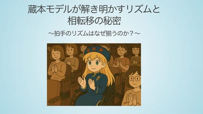 蔵本モデルが解き明かすリズムと相転移の秘密　〜拍手のリズムはなぜ揃うのか？〜のサムネイル