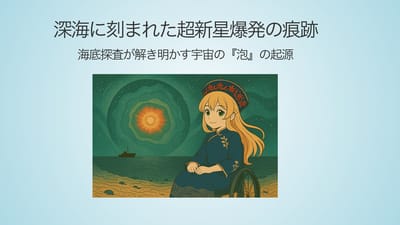 深海に刻まれた超新星爆発の痕跡　〜海底探査が解き明かす宇宙の『泡』の起源〜のサムネイル