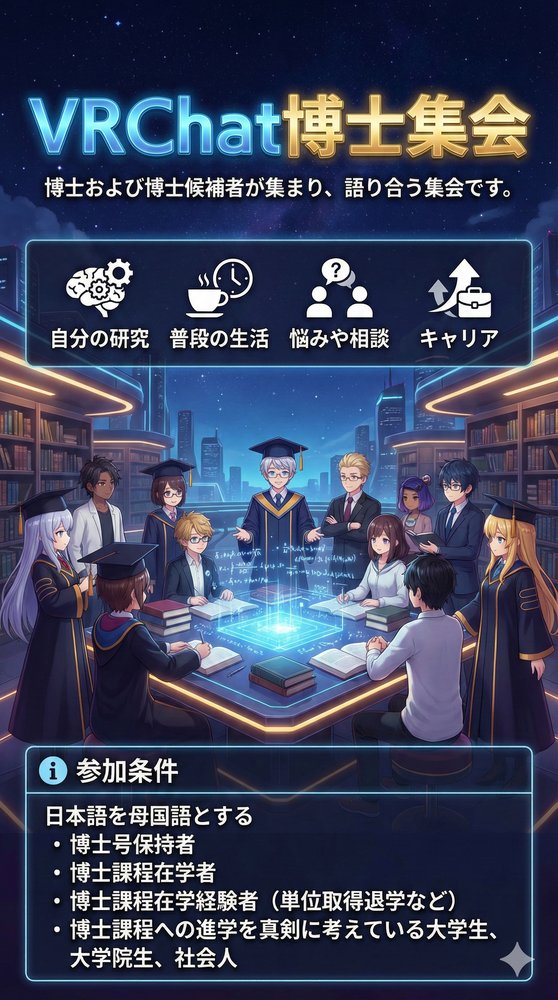 VRChat博士集会のポスター